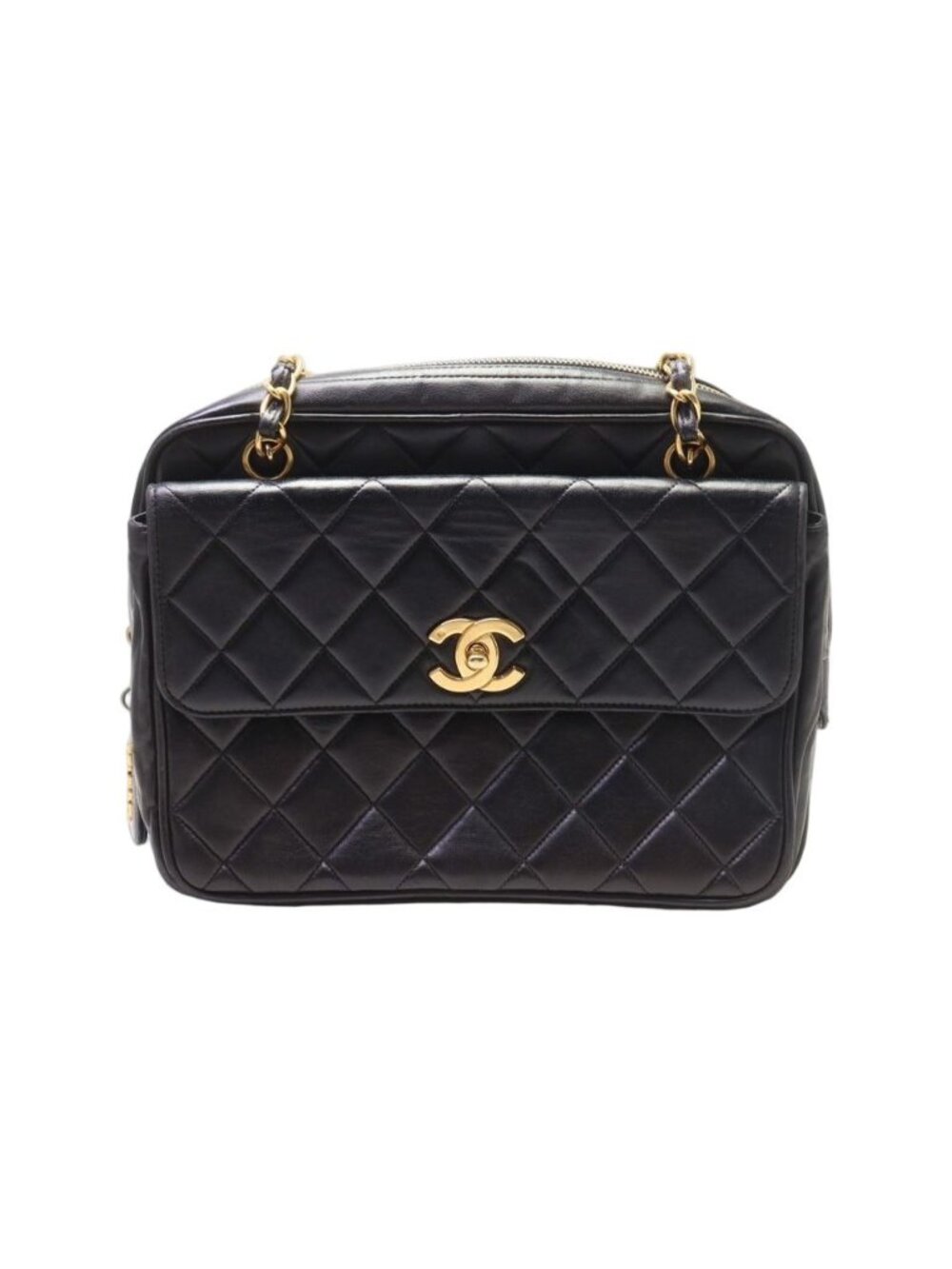 Chanel Quilted Lambskin Chain Shoulder Bag